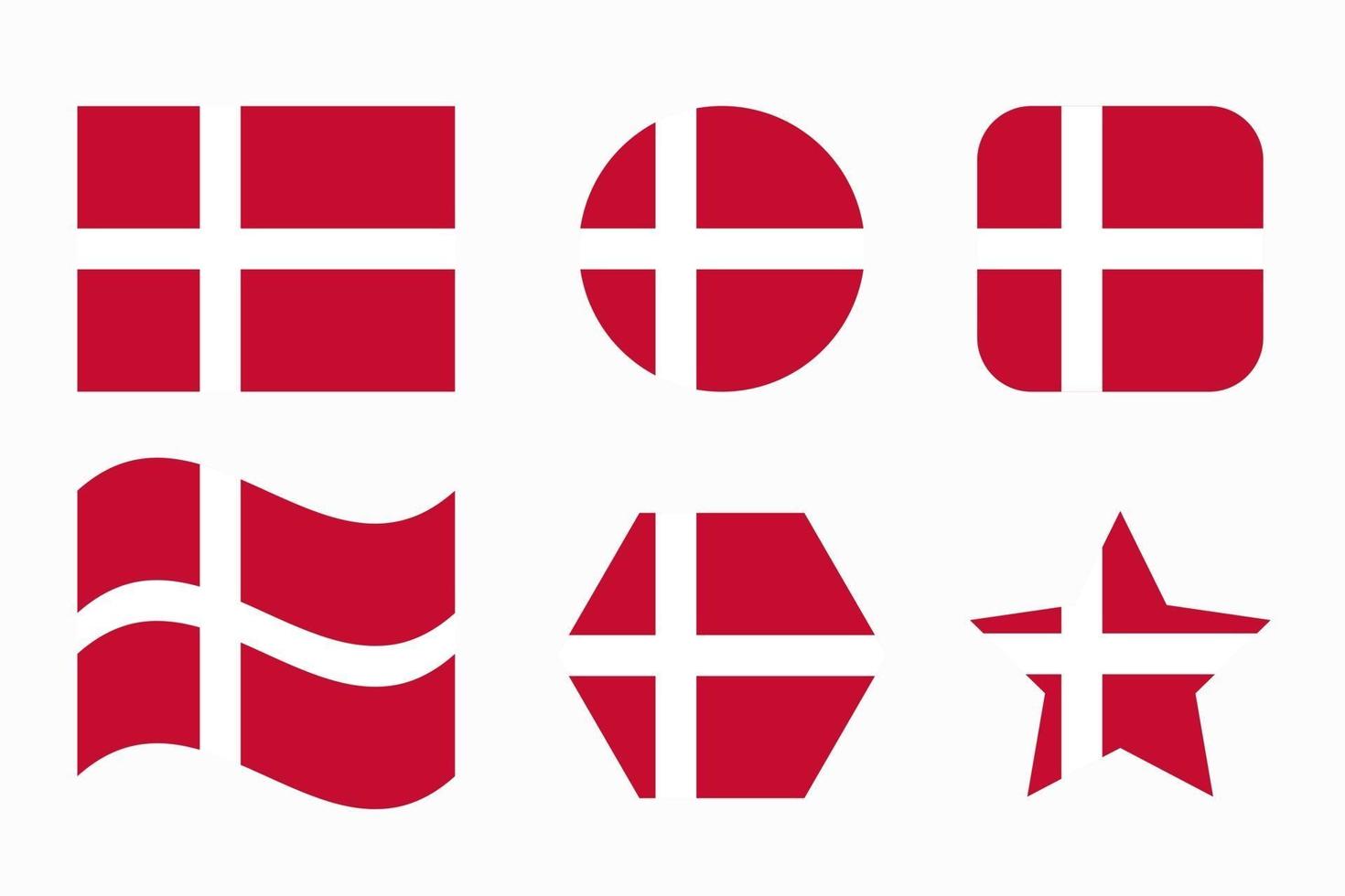 danmark flagga enkel illustration för självständighetsdagen eller valet vektor