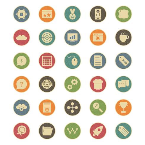 Satz von Vector SEO Search Engine Optimization Icons