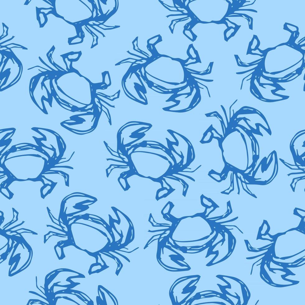 nahtloses Muster der Krabbe vektor