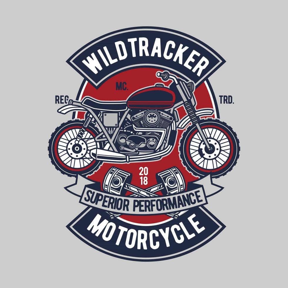 wild tracker vintage badge design vektor