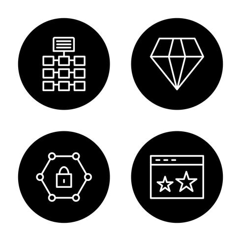 Satz von Vector SEO Search Engine Optimization Icons