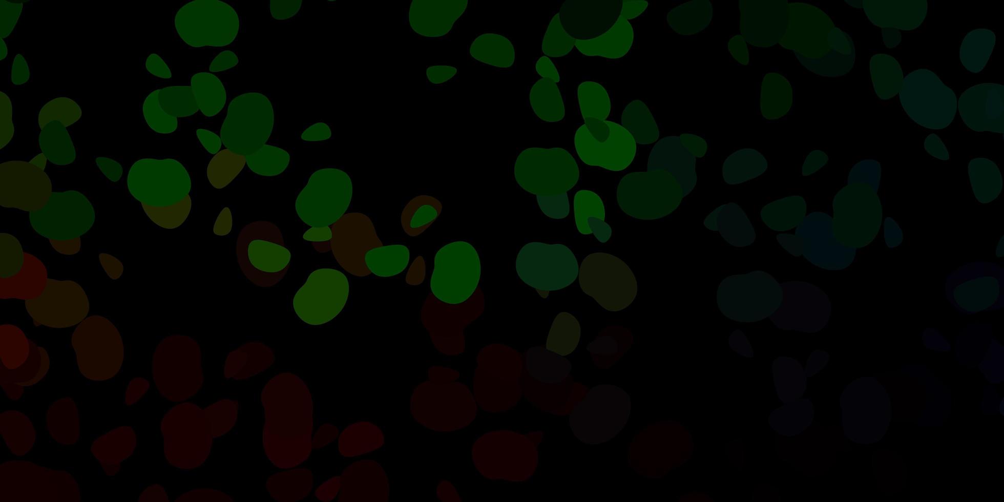 mörkgrönt vektormönster med abstrakta former. vektor