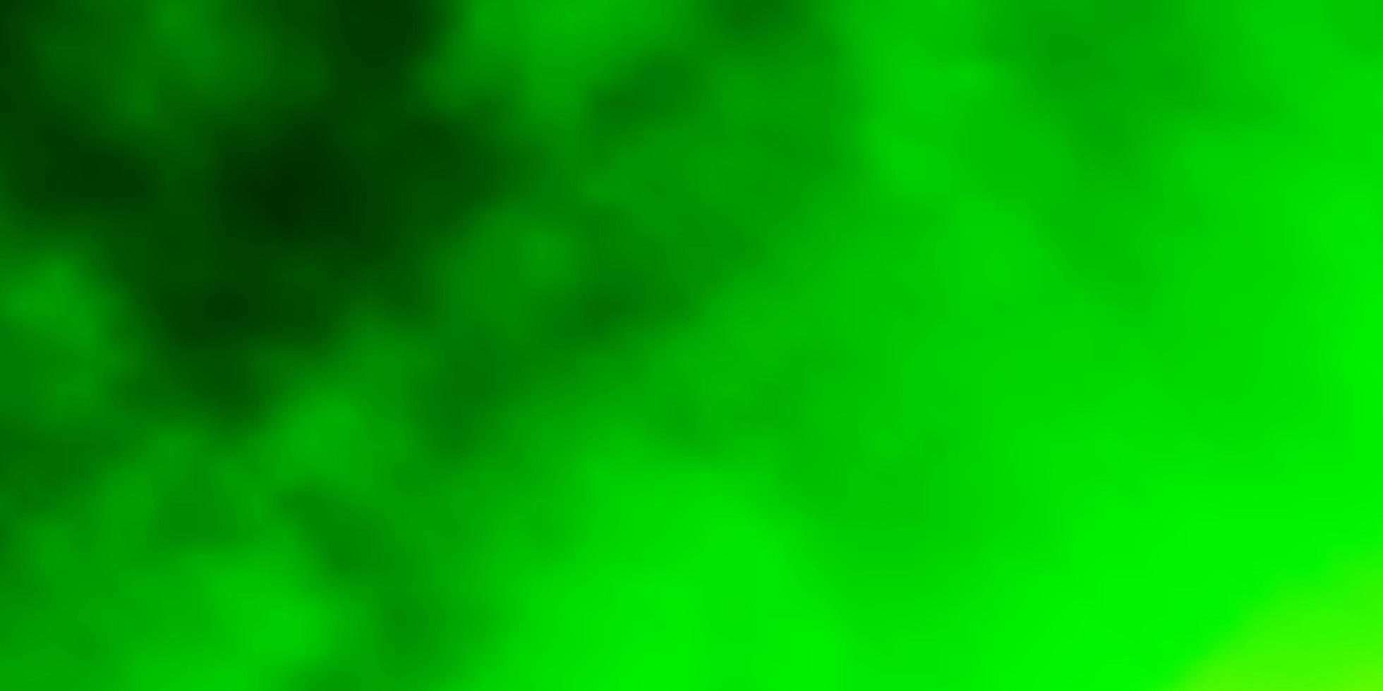 ljusgrön vektorlayout med molnlandskap. vektor