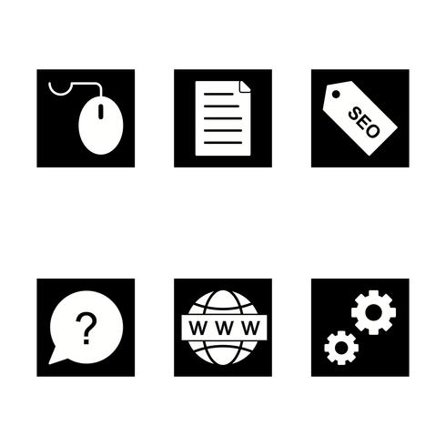 Satz von Vector SEO Search Engine Optimization Icons