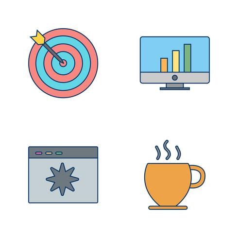 Satz von Vector SEO Search Engine Optimization Icons