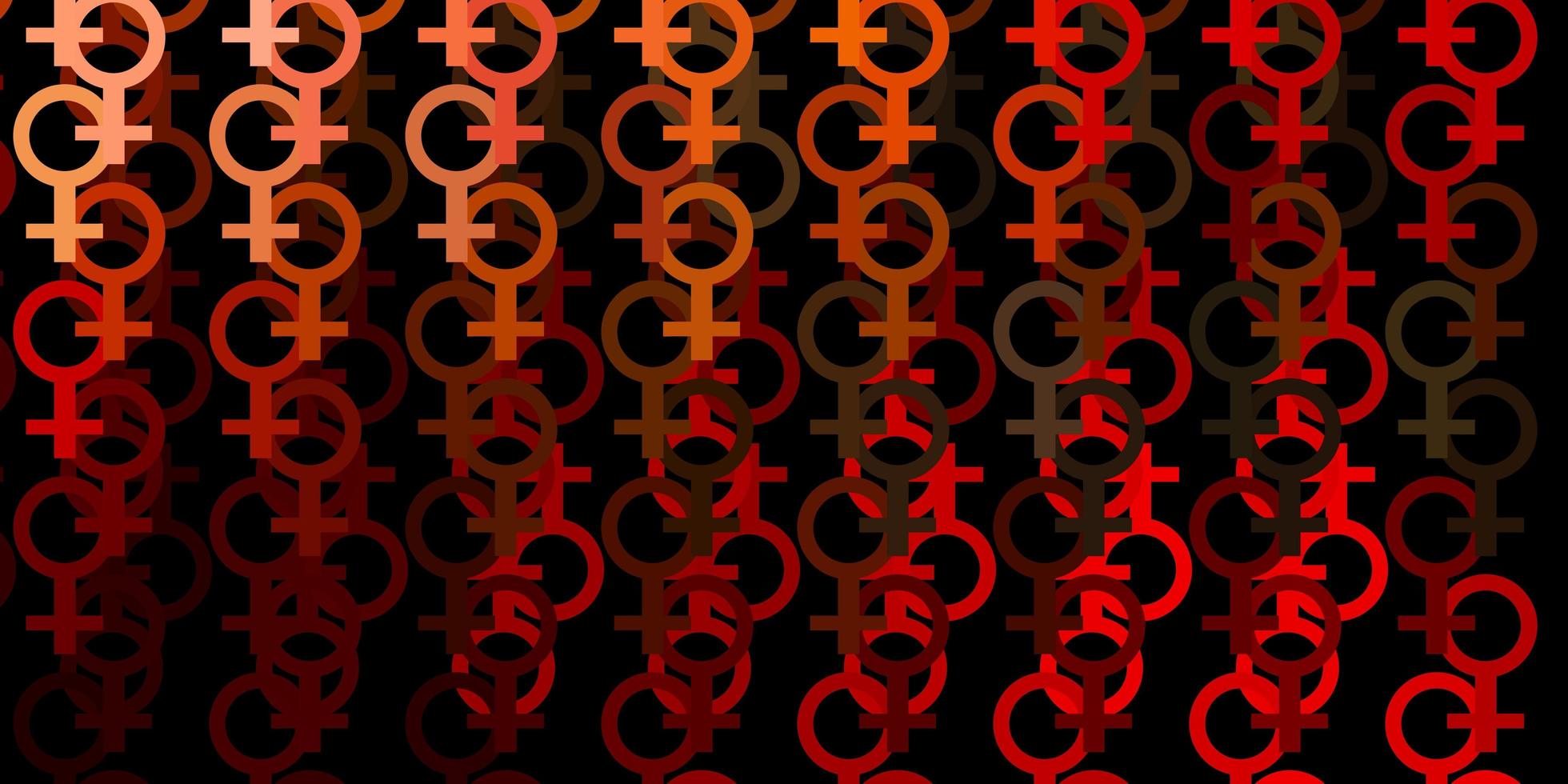 hellgrüner, roter Vektorhintergrund mit Frauensymbolen. vektor
