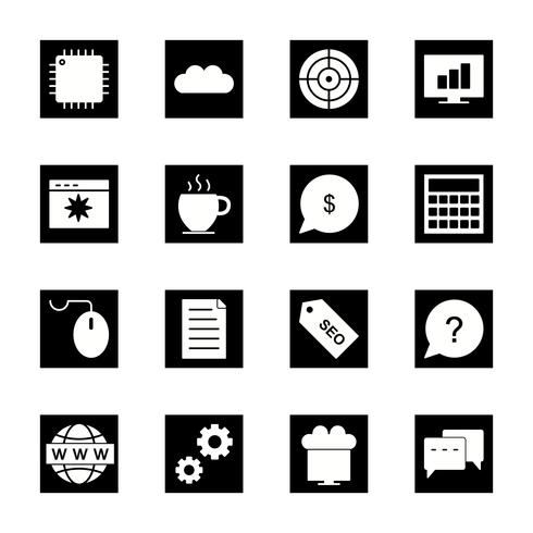 Satz von Vector SEO Search Engine Optimization Icons