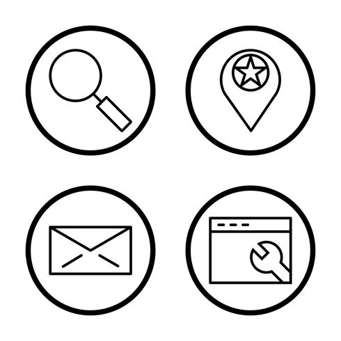 Satz von Vector SEO Search Engine Optimization Icons