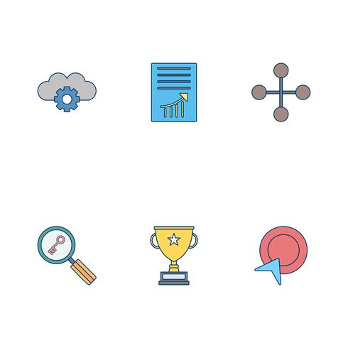 Satz von Vector SEO Search Engine Optimization Icons