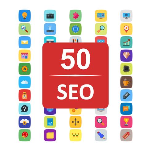 Satz von Vector SEO Search Engine Optimization Icons