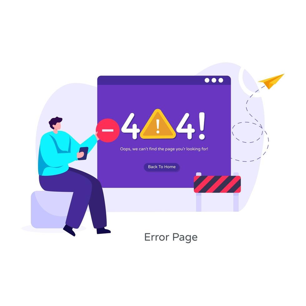 404 felsida vektor