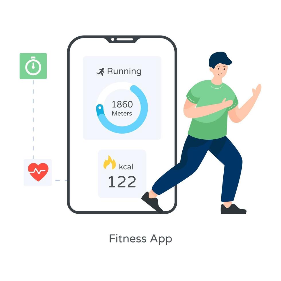 mobilapp för fitness vektor