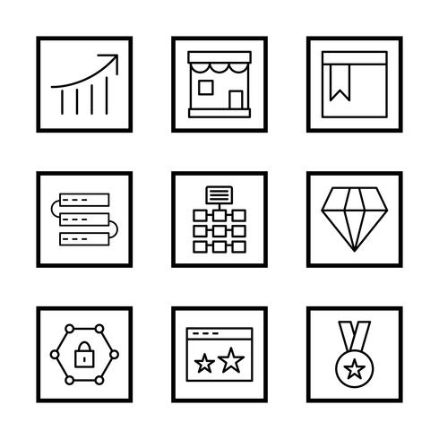 Satz von Vector SEO Search Engine Optimization Icons