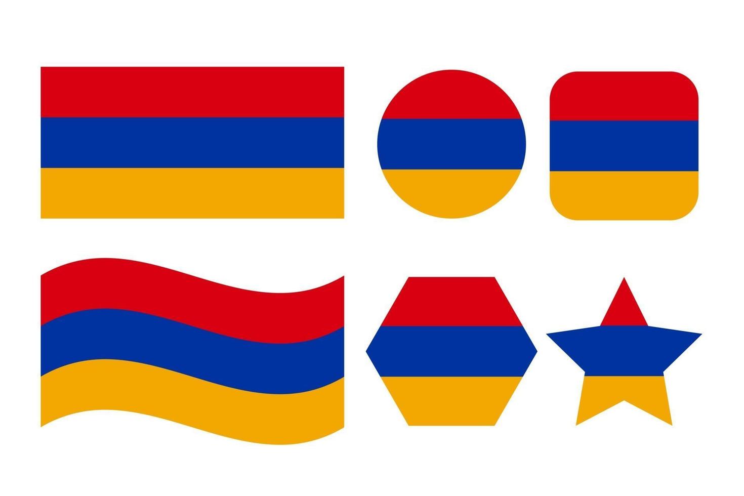Armeniens flagga enkel illustration för självständighetsdagen eller valet vektor