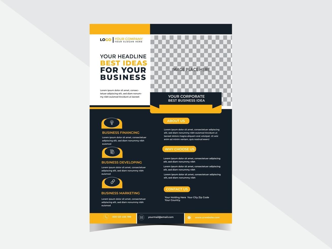 Designvorlage für Mehrzweck-Business-Flyer für Unternehmen vektor