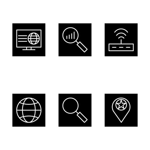 Satz von Vector SEO Search Engine Optimization Icons