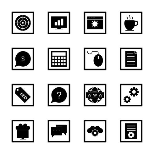 Satz von Vector SEO Search Engine Optimization Icons