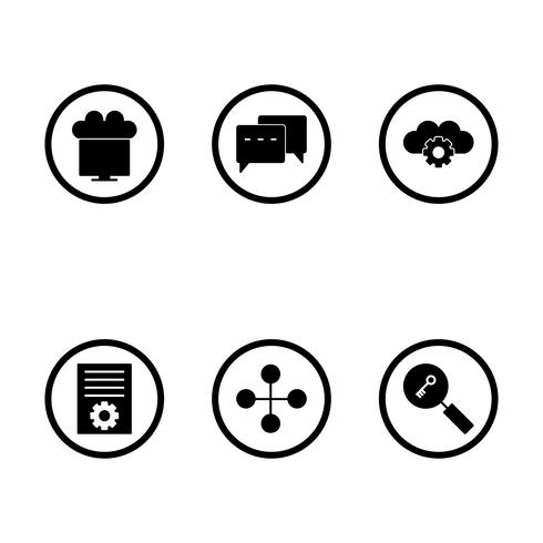 Satz von Vector SEO Search Engine Optimization Icons