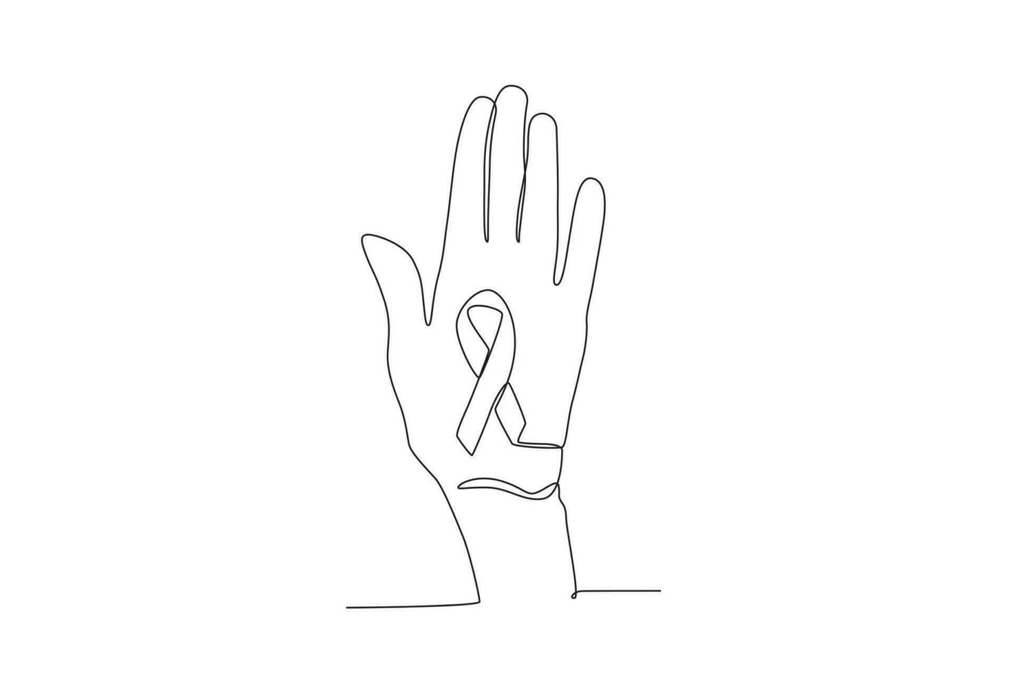 en hand innehav ett AIDS vård band vektor