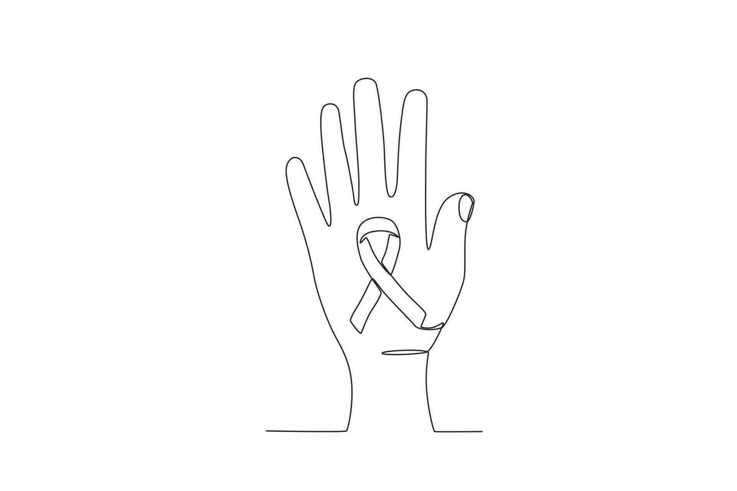 Illustration von ein Hand halten ein AIDS Band vektor