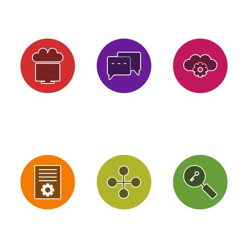 Satz von Vector SEO Search Engine Optimization Icons