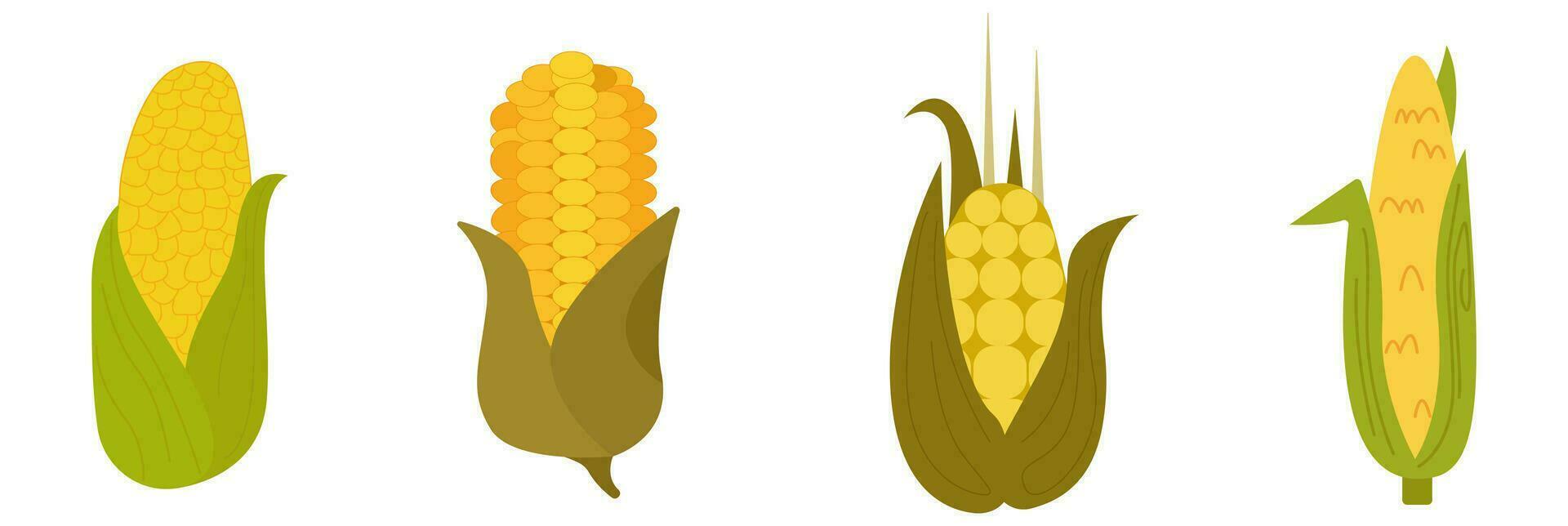 tacksägelse majs symboler - vektor illustration eller ikon uppsättning.