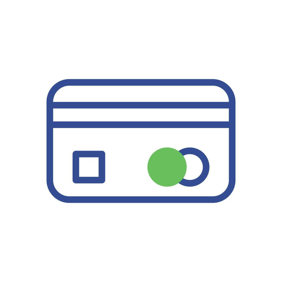 kort ikon duotone grön blå företag symbol illustration. vektor