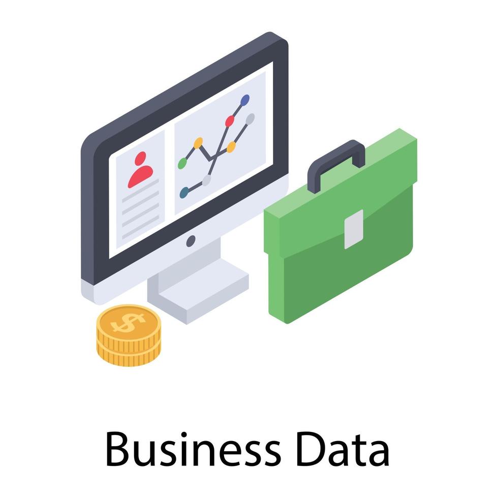 online affärsdata vektor