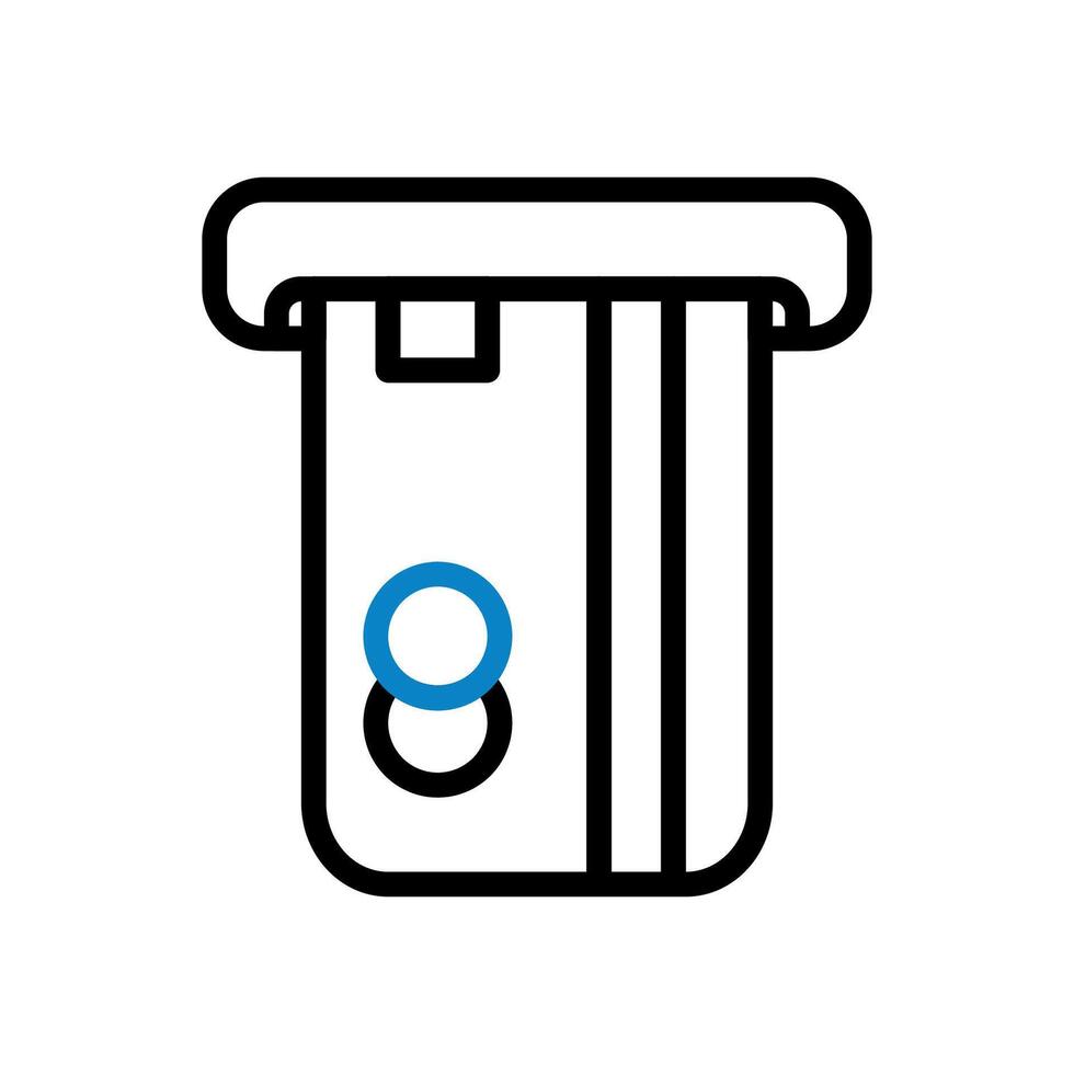 kort ikon duofärg blå svart företag symbol illustration. vektor