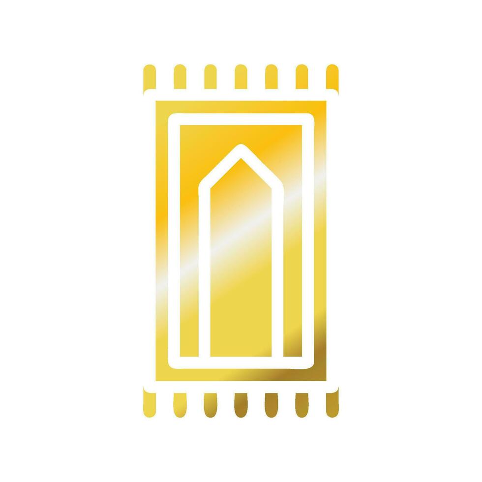 matta ikon fast lutning gyllene Färg ramadan symbol illustration perfekt. vektor
