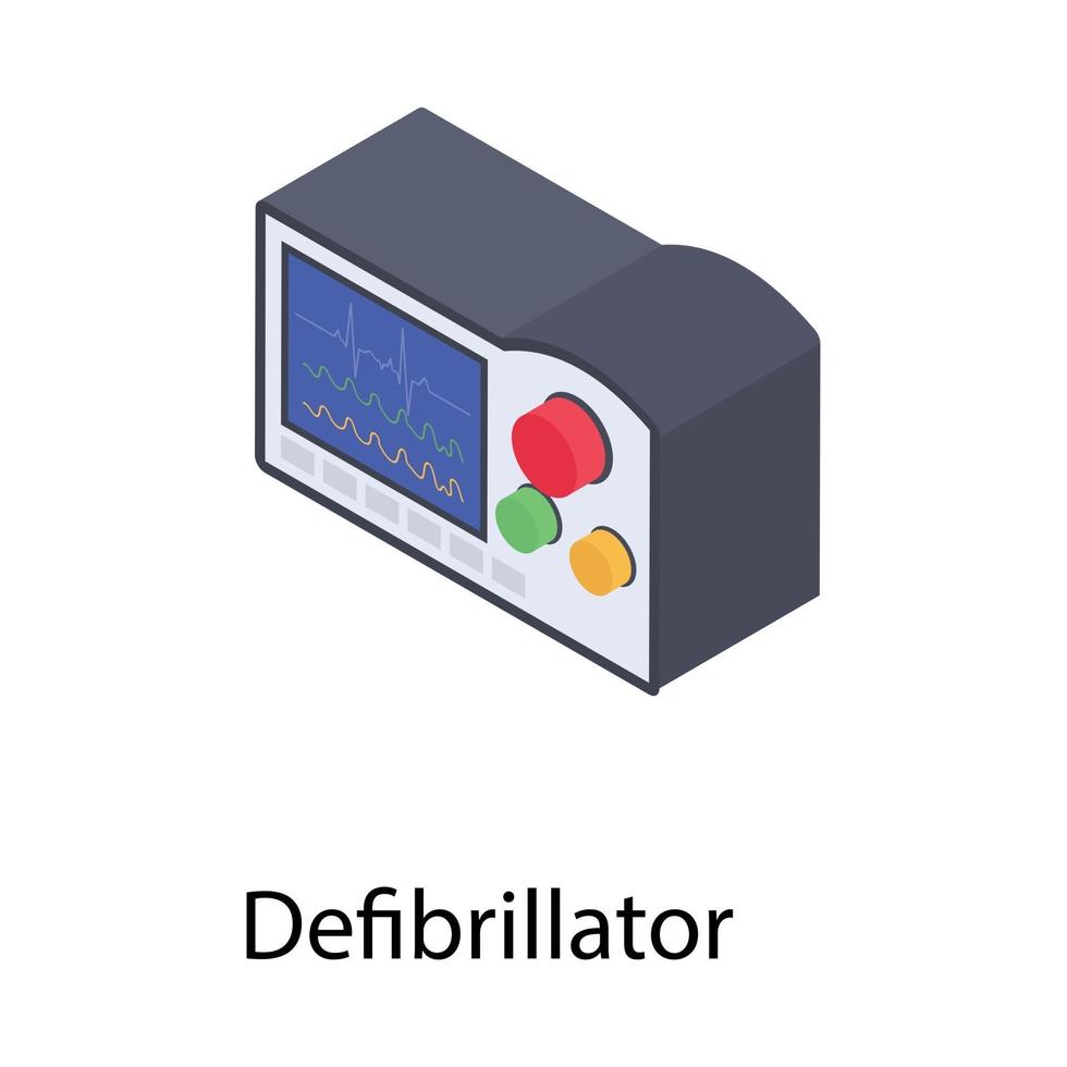 trenderande defibrillatorkoncept vektor