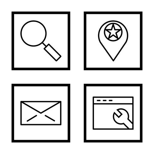 Satz von Vector SEO Search Engine Optimization Icons