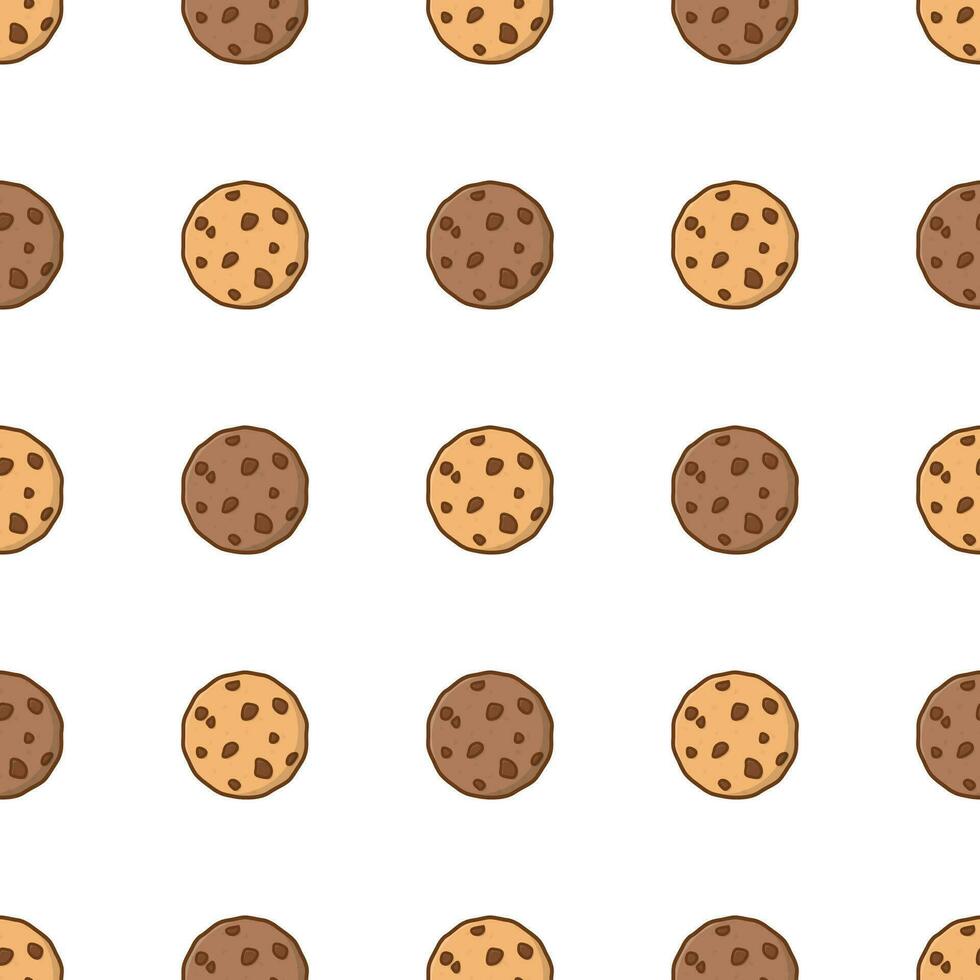 Kekse nahtlos Muster auf ein Weiß Hintergrund. lecker Kekse Pfeffer Vektor Illustration
