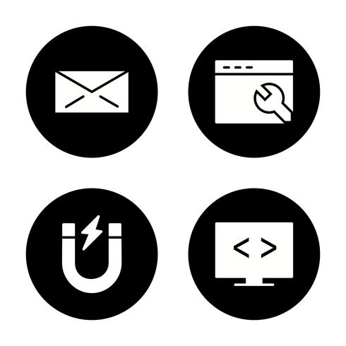 Satz von Vector SEO Search Engine Optimization Icons