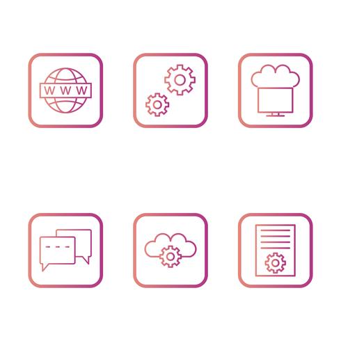 Satz von Vector SEO Search Engine Optimization Icons