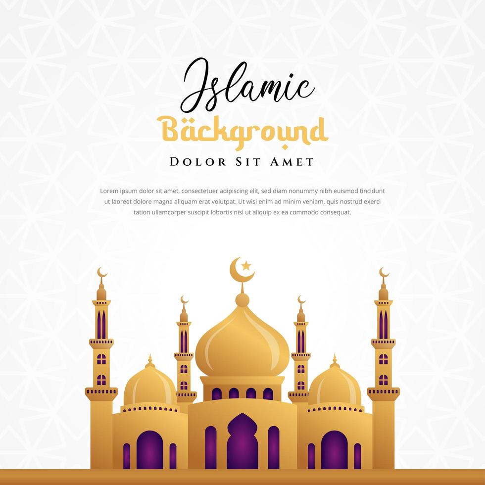 ramadan kareem islamisk bakgrundsdesign med moskéillustration. kan användas för gratulationskort, bakgrund eller banner. vektor