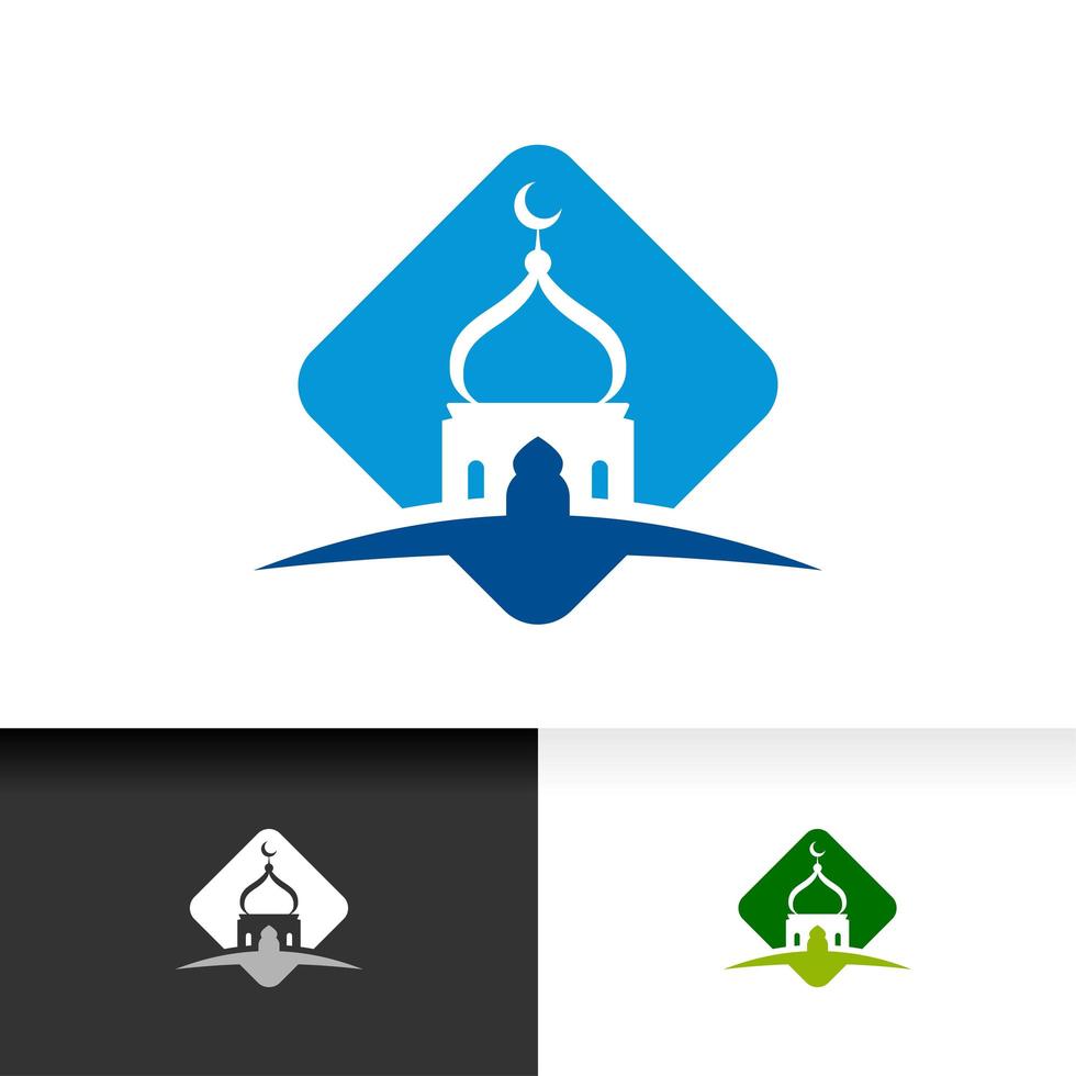 Moschee Symbol Silhouette Logo Vektor Illustration Design-Vorlage