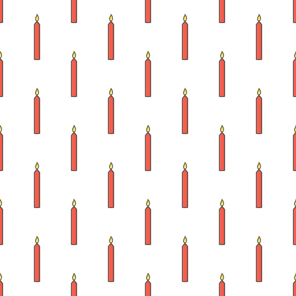 Kerzen nahtlos Muster auf ein Weiß Hintergrund. Kerzen Thema Vektor Illustration