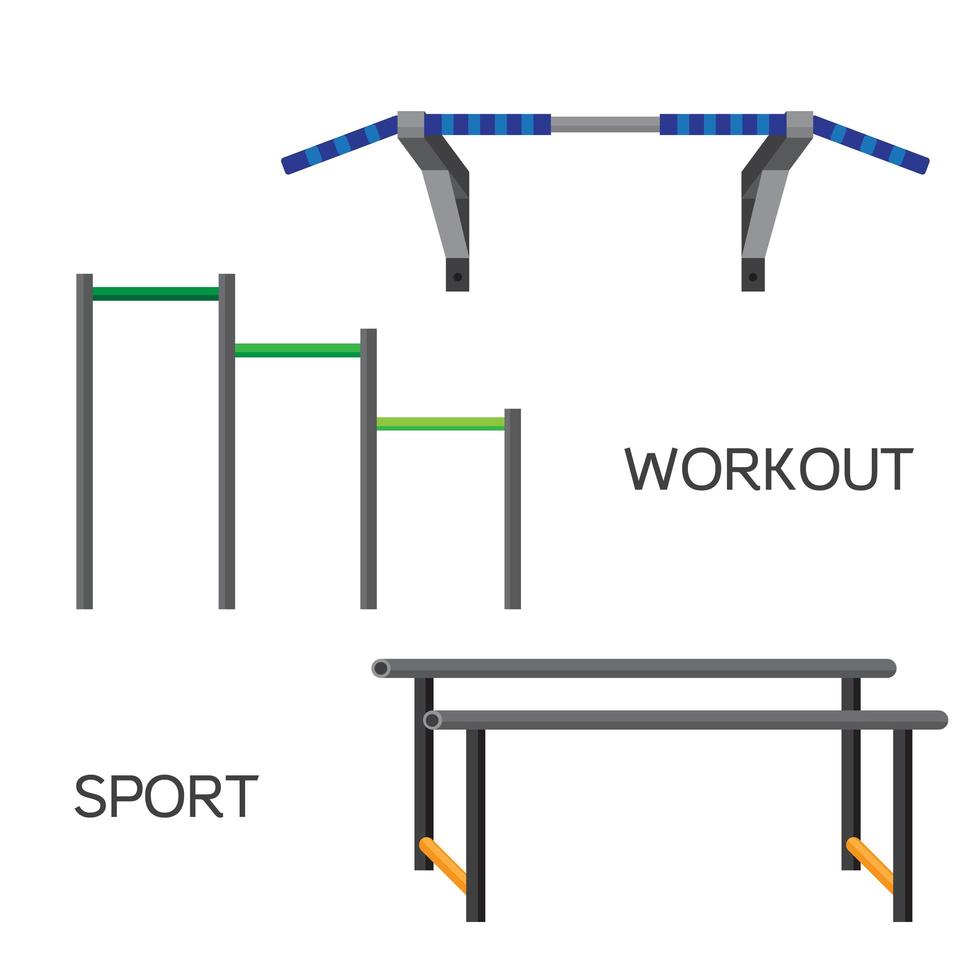 sportutrustning för gatuträning vektor