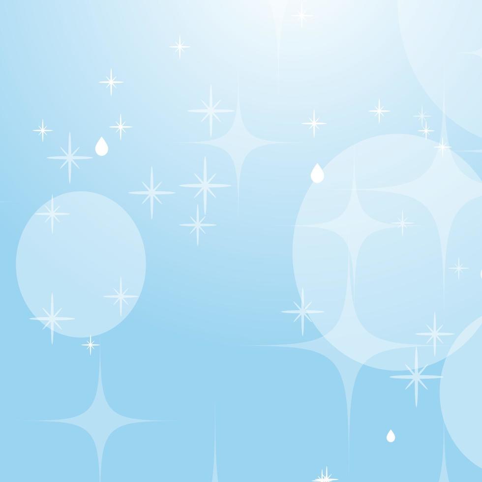 hellblauer abstrakter Hintergrund mit Sternen und Bokeh. Schöner Himmel. einfache flache vektorillustration. vektor
