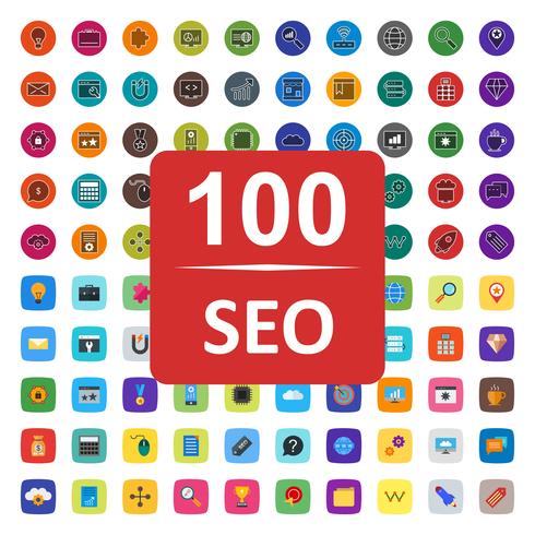 Satz von Vector SEO Search Engine Optimization Icons