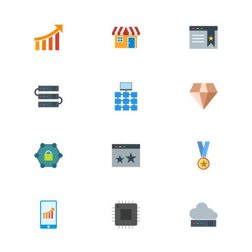 Satz von Vector SEO Search Engine Optimization Icons