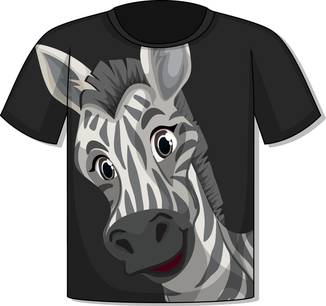 Vorderseite des T-Shirts mit Zebra-Vorlage vektor