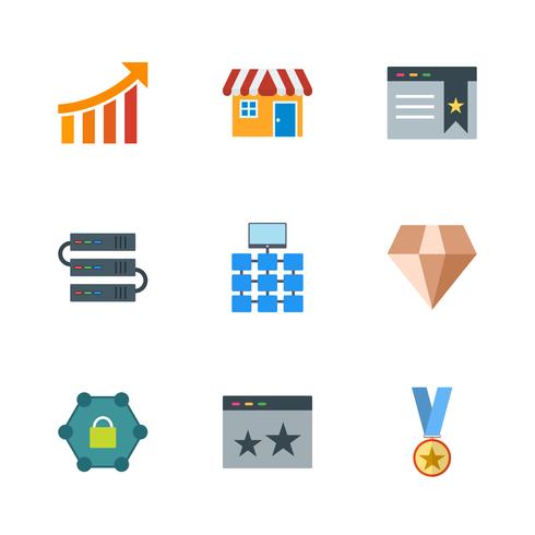 Satz von Vector SEO Search Engine Optimization Icons