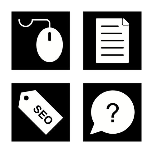 Satz von Vector SEO Search Engine Optimization Icons