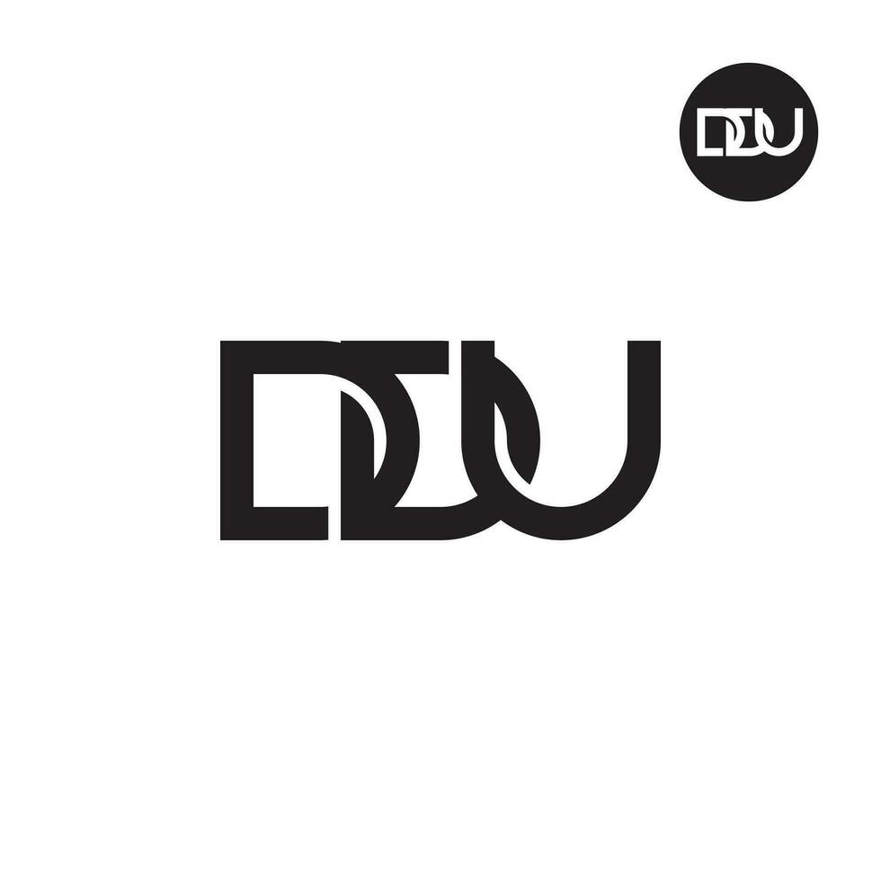 Brief ddu Monogramm Logo Design vektor