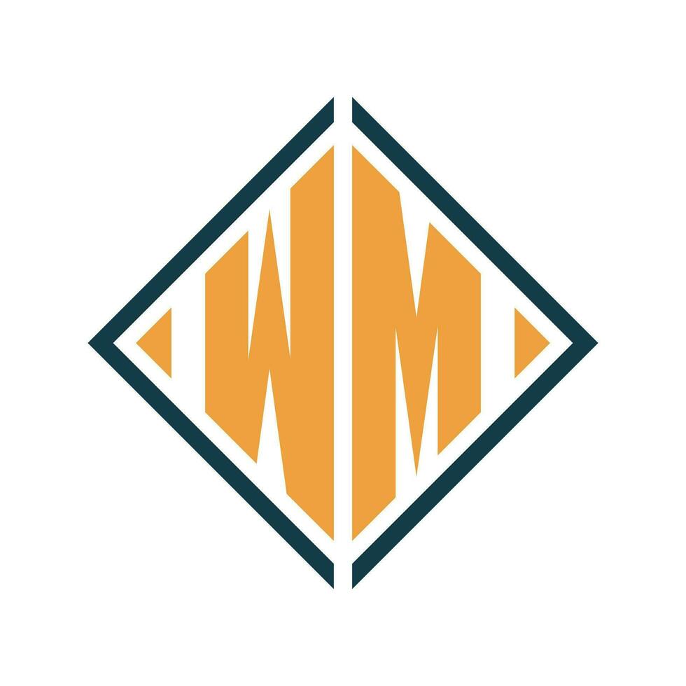 wm minimalistisk logotyp design mall vektor