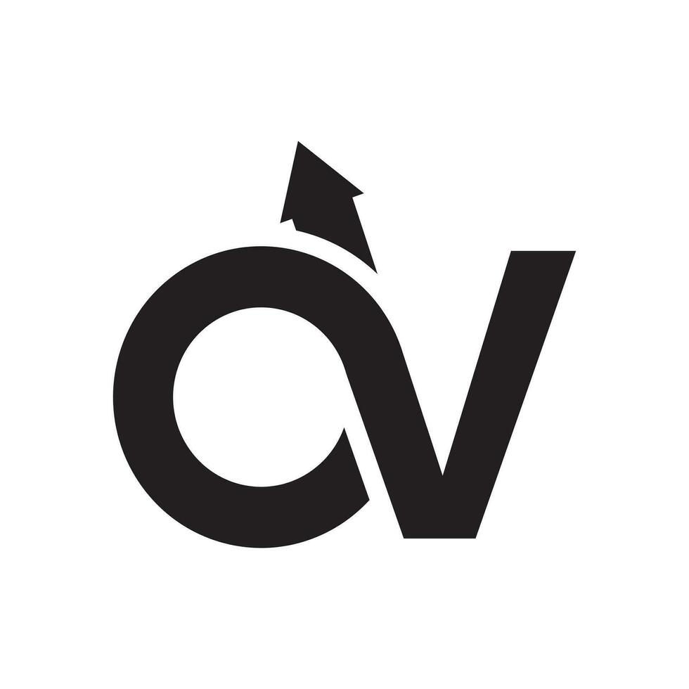 ov minimalistisk logotyp design mall vektor