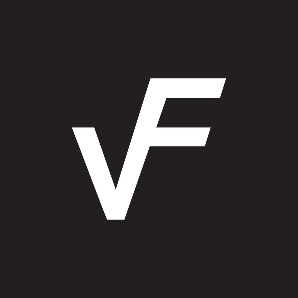 vf minimalistisk logotyp design mall vektor