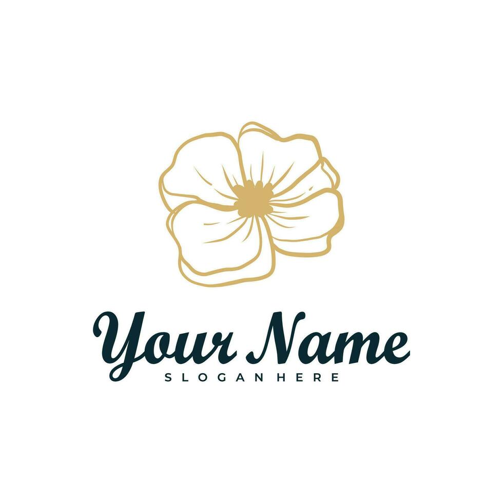 elegant Rose Blume Logo Design Vektor. minimalistisch Rose Blume Logo Design Vorlage Konzept vektor